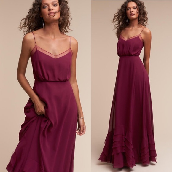 BHLDN Dresses & Skirts - BHLDN Black Cherry Dove Dress Prom Wedding